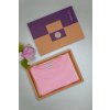 Tričko s prúžkom z organickej bavlny UNISEX BABY PINK