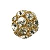 gombík zlatý s kryštálmi