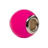 Guľatá koncovka na šnúru ružová, priemer prievlaku 4 mm - X125