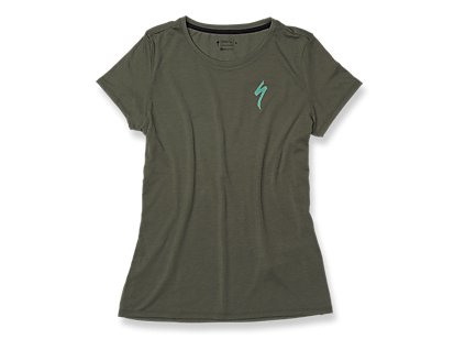 64618 831 APP DRIRELEASE TEE WMN S LOGO OAKGRN ACDMNT M HERO