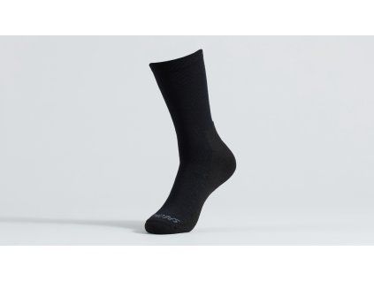 11151 x 64722 340 APP PRIMALOFT LIGHTWEIGHT TALL LOGO SOCK BLK M FRONT 3 4