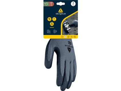 RUKAVICE DPVE728, ČERNÁ 10 (Barva Černá-Šedá, Velikost 7)