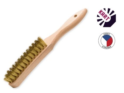 1454 2 kartac s drevenou rukojeti mosaz