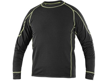 Tričko CXS REWARD, funkční, dlouhý rukáv, dětské, černo-zelené (Velikost 160)