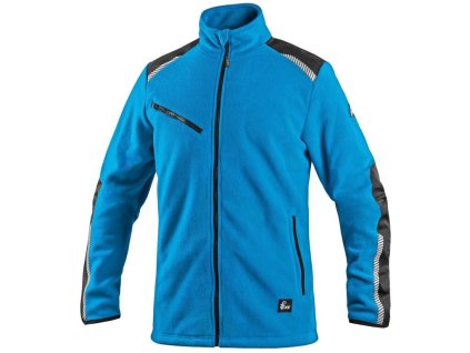 Bunda CXS 4ENVI SOLIS, pánská, fleecová, azurově modro-černá (Velikost S)