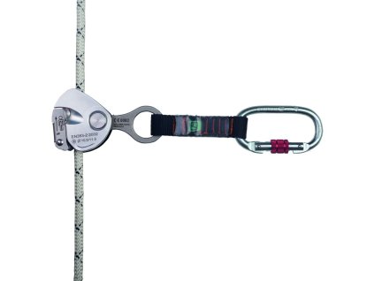 Posuvný tlumič pádu na splétaném laně, lehký, kompaktní a s vynikající plynulostí pohybu, aby mohl snadno následovat pracovníka (Barva Černá-Šedá, Velikost Univerzální)