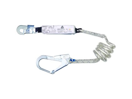 Kompaktní lano s tlumičem energie vybavené patentovaným systémem, které zaručuje velkou volnost pohybu při krátkých výstupech (Barva Bílá-Černá, Velikost 2 m)