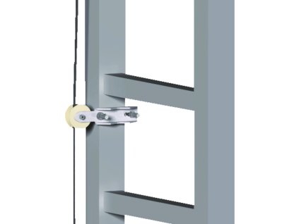 Mezilehlá smyčka pro záchranné lano pro lepší vedení kabelu (Barva Ocel, Velikost Univerzální)