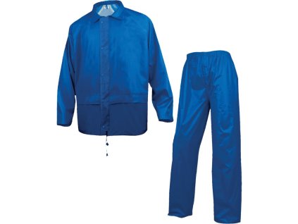 Nepromokavá souprava s impregnovanou textilní výztuží pro lepší ochranu při nepříznivých povětrnostních podmínkách (Barva Královská modrá, Velikost L)