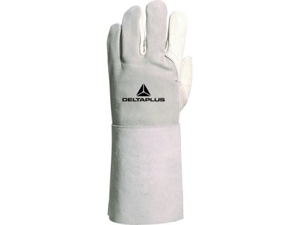 Kožená termorukavice, ideální pro svářečské práce v těžkém průmyslu (Barva Šedá, Velikost 10)