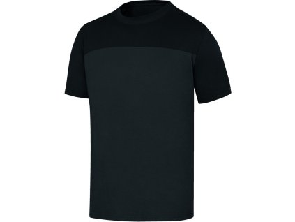 Tričko s kulatý výstřihem, ve kterém se pojí styl a pohodlí přírodních vláken, 100% kvalitní bavlna (Barva Šedá-Černá, Velikost 3XL)