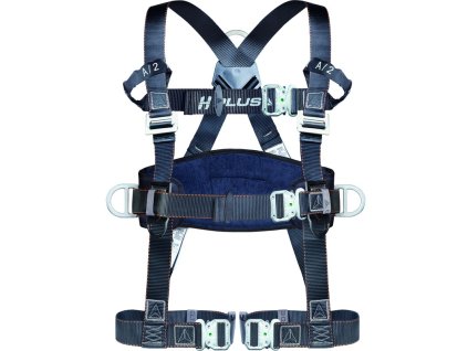 Ergonomický postroj s opaskem pro maximální volnost pohybu se 2 kotevními body a automatickými přezkami (Barva Černá, Velikost S/M/L)