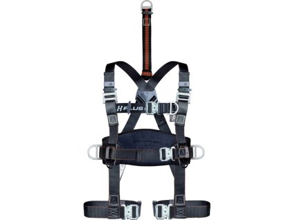 Ergonomický pásový postroj s prodlužovacím páskem, který usnadňuje evakuaci ve stísněných prostorách. (Barva Černá, Velikost L)