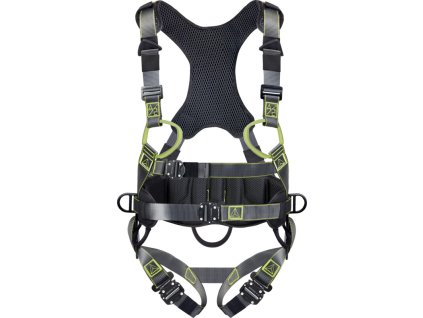 Špičkový pásový postroj s pohodlným pěnovým polstrováním a automatickými přezkami pro lepší nasazování a optimální pohodlí (Barva Šedá-Žlutá, Velikost S/M/L)