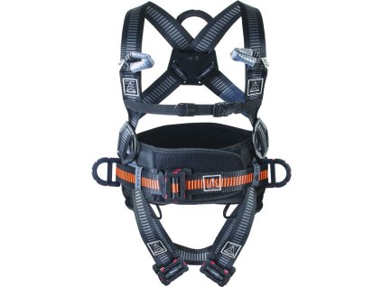 Izolační postroj s polohovacím pásem pro elektrická rizika (Barva Černá-Šedá, Velikost S/M/L)