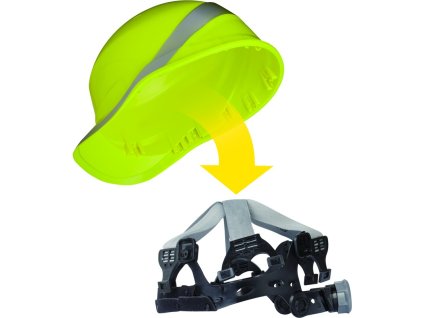 Náhradní postroj k přilbě Diamond VI, textilní čelenka, podšívka ze skopovice a systém nastavení D rotoru (Barva Černá, Velikost Nastavitelná)