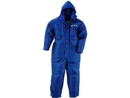 Kombinéza podšitá prošívaným flísem 3M Thinsulate™ s kapucí pro optimální ochranu před chladem až do -45 °C, ideální pro pracovníky v chladírnách (Barva Nám. modrá, Velikost L)