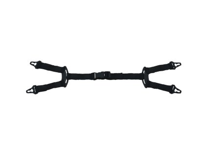 4 bodový podbradní pásek pro přilby Diamond V, Zircon a Quartz pro lepší držení přilby (Barva Černá, Velikost Nastavitelná)