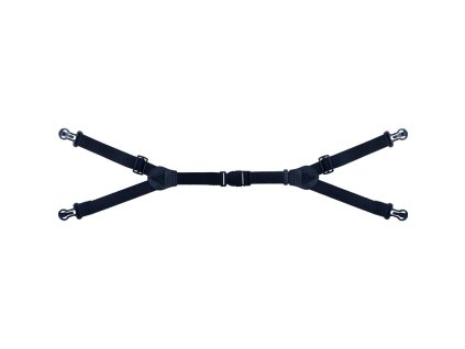 4 bodový podbradní pásek pro přilby Diamond a Onyx pro lepší držení přilby (Barva Černá, Velikost Nastavitelná)