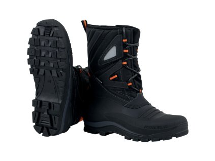 Zateplené pracovní holínky kanadského typu, termoplastická podešev vhodná do -30°C, ideální pro snadnou práci v chladném prostředí (Barva Černá, Velikost 38)