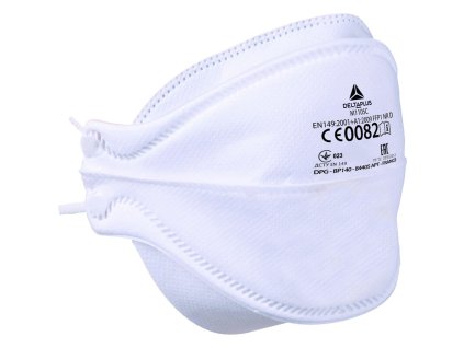 Krabice 20 respirátorů FFP1 z netkaného syntetického vlákna. Maska se 4 skládacími chlopněmi, která se přizpůsobí všem typům obličeje. Nosní spona s pěnovou výstelkou okraje. (Barva Bílá, Velikost Nastavitelná)