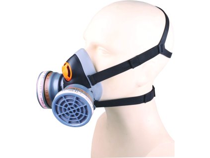 Sada polomasky a filtru A2P3, ideální do chemického prostředí a prostředí malování (Barva Černá-Šedá, Velikost -)