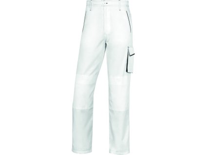 Malířské pracovní kalhoty střihu loose pro větší pohodlí (Barva Bílá-Šedá, Velikost 3XL)