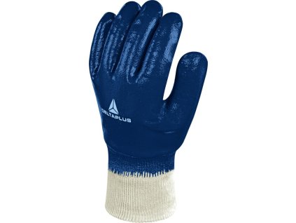 Rukavice s mechanickou ochranou, nepropustné, slabá citlivost na teplo, ideální pro těžkou práci v prostředí s výskytem olejů (Barva Modrá, Velikost 10)