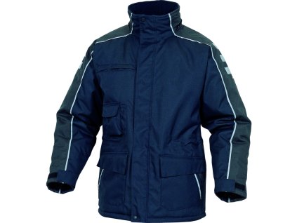 Nepromokavá parka s flísovým límcem a větruvzdornou rukavicí pro optimální ochranu před chladem až do -40 °C, uvnitř i venku (Barva Nám. modrá, Velikost 3XL)