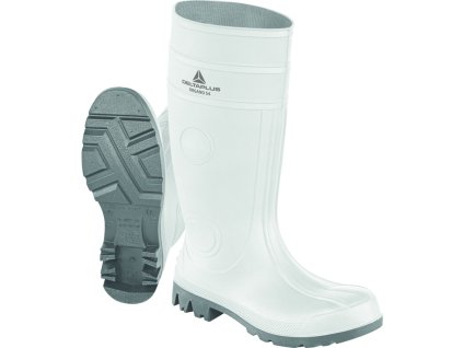 Pevná bezpečnostní bota se širokými cvočky pro optimální ochranu (Barva Bílá-Šedá, Velikost 37)