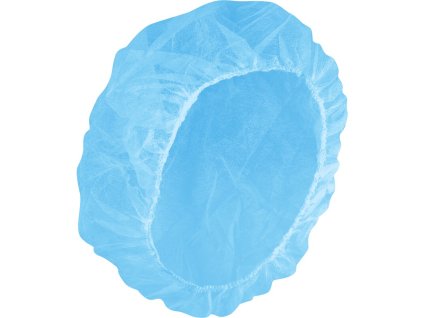 Potravinářská čepice prodávaná v balení po 100 kusech s elastickým okrajem (Barva Modrá, Velikost Univerzální)