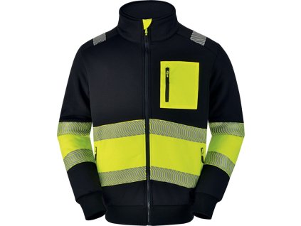 Ultra měkká bunda třídy 1 HV s podšívkou ze sherpy pro větší teplo (Barva Fluo žlutá-Černá, Velikost 3XL)