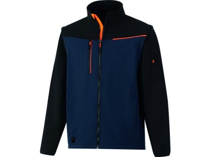 Softshell 2 v 1, větruodolný a voděodolný materiál s odnímatelnými rukávy, reflexní prvky (kromě šedé barvy) pro lepší viditelnost (Barva Nám. modrá-Černá, Velikost 3XL)