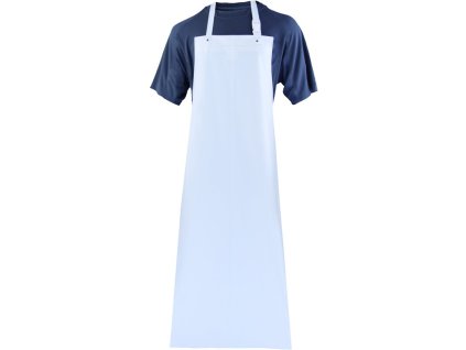 Nepromokavá zástěra pro použití v potravinářském průmyslu (Barva Bílá, Velikost Univerzální)