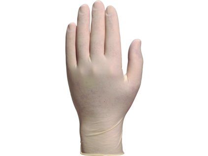 Jednorázové rukavice, chlorované zevnitř, ideální pro manipulaci s méně agresivními látkami v potravinářském průmyslu (Barva Přírodní, Velikost 6/7 (XS))