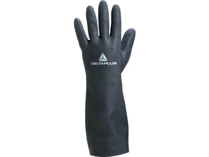 Rukavice s chemickou ochranou chránící předloktí s dobrým úchopem předmětů, vhodné pro všechny typy aplikací (Barva Černá, Velikost 6/7)