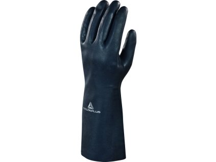 Rukavice s chemickou ochranou chránící předloktí s dobrým úchopem předmětů, pohodlné díky úpletu uvnitř, vhodné pro všechny typy aplikací (Barva Černá, Velikost 9/10)