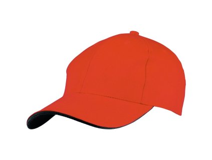 Fluo pracovní kšiltovka s nastavitelnou přezkou vzadu pro lepší viditelnost, zahnutý kšilt chrání před UV zářením po bocích (Barva Fluo oranžová, Velikost Univerzální)