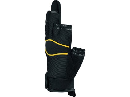 Rukavice poskytující velmi dobrou přesnost, ideální pro práci v suchém prostředí (Barva Černá-Žlutá, Velikost 7)