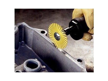3mtm radial bristle disc yellow 3in