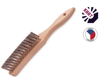 110 2 kartac s drevenou rukojeti koutovy nerez