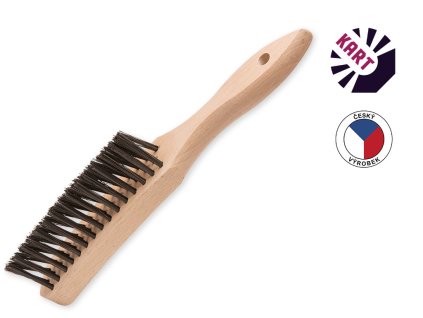 128 2 kartac s drevenou rukojeti koutovy ocel