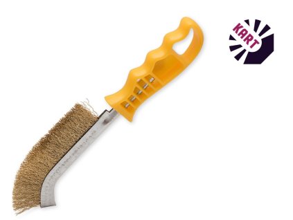 140 listovy kartac s plastovou rukojeti mosaz