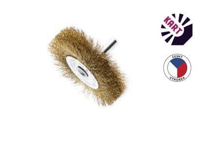 902 2 kotoucovy kartac 100 mm se stopkou mosaz