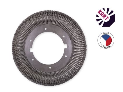 Velký copánový kartáč ø 465 mm - ocel (ø drátu 0,60 mm)