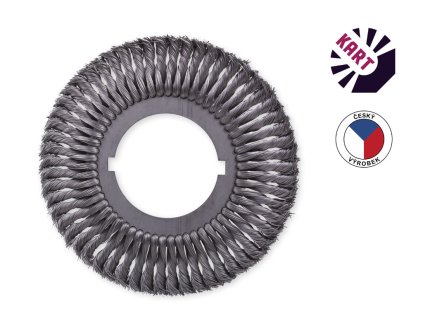 Velký copánový kartáč ø 250 mm - ocel (ø drátu 0,60 mm)