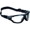 Ochranné brýle 2 v 1 s ochrannou pěnou pro použití se stranicemi nebo páskem (Barva Čiré, Velikost Univerzální)