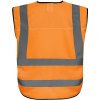 Multikapsová vesta se zipem třídy 2 HV, která zajišťuje dobrou viditelnost za zhoršených světelných podmínek a v nebezpečném prostředí. (Barva Fluo oranžová, Velikost L)