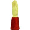 Protiporézní rukavice úrovně D spojující tepelnou odolnost, zvýšenou odolnost a citlivost při práci, ideální do prostředí s vysokými teplotami (Barva Žlutá-Červená, Velikost 9)