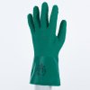 Syntetické rukavice splňující více norem, drsná struktura na dlani pro výborný úchop, ideální pro manipulaci s kyselinami (Barva Zelená, Velikost 7/8)
